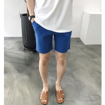 라일라이 / 여름 스탠다드 린넨 스판 밴딩 남자 4부 반바지