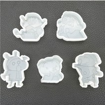 짱구 흰둥이 실리콘 몰드 레진 아트 공예 재료 크리스탈 uv 에폭시 틀 키링 만들기, 짱구 B