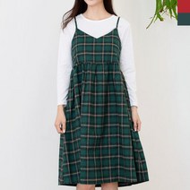 004여자체크어깨끈원피스 데일리 웨어 데이트룩 예쁜 _ 22131EA
