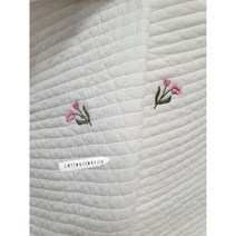 혜인천 대폭 60수 할미꽃핑크 자수 누빔원단 아이원단 패드 [저데니아솜], 광목색