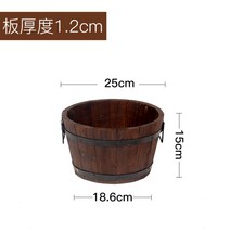 원목 우드 화분 방부목 홈가드닝 텃밭상자 플랜트 플랜터 박스 베란다 옥상 정원 원형 특대형, A