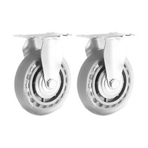 5인치 경량 무소음 인라인 바퀴 캐스터 고정형 2개입, 2개