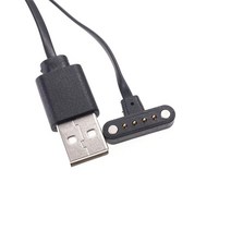 1 조각 4 핀 자기 충전 케이블 USB 전원 데이터 전송 3.0mm 공간 그리드 포고 T 모양 DM98 스마트 워치, [01] black, [01] 4P