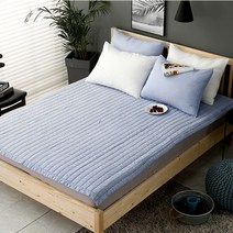 [ILΞ6] 그라니타 뱀부 리플 이불겸 패드 (블루) 파랑 침대매트 홑이불 겉이불_Eη3270Ml, 기본⊙옵