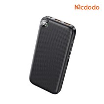 맥도도 디스플레이 QC + PD 고속충전 20000mAh 멀티 대용량 보조배터리, 블랙