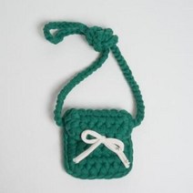 아트박스/미스티코티타 [DIY] 미스티코티타 댓츠미니크로스백 Thats Mini Cross bag mystikotita crochet 패브릭얀 털실 뜨개질 패키지, 에버그린