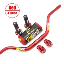 팻바이크 오토바이 28mm CNC 1-1/8 "팻 바 핸들바 하이 그립 패드 혼다 가와사키 스즈키 야마하 프로, 02 Red 4 pieces