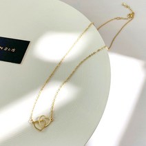 다왕 cZNG007 하트 뿅 데일리 목걸이 14k도금