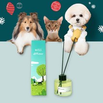 위스펫 반려동물 강아지 고양이 천연 아로마 디퓨저 선물 실내방향제 120ml, 포레스트, 발향스틱(5개)
