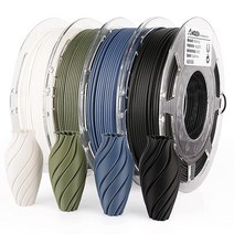 AMOLEN 3D 프린터 필라멘트 금속 PLA 1.75mm 자석 포함 20 철 파우더 광택에 적용 매트 블랙 프린팅 / 0.03mm 1kg/2.2파운드, A-1 Matte Pla Black/White/Navy