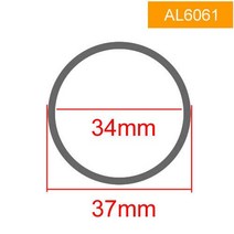 알루미늄각관 외경 37mm 6061 알루미늄 원형 튜브 내부 31mm 24mm 20mm 19mm 경질 스트레이트 알루미늄 심리스 파이프 얇은 두께 W, OD37 ID34_245mm, 1개