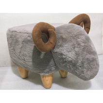 디자인 상품 동물 인테리아의자 스툴 고트 보조 자녀방, 스몰 그레이 양 탈부착 가능 업그레이드 도톰 원단