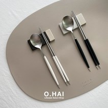 실버 엣지 한식 양식 커트러리세트 (5 color/11 type), 그레이, 한식세트(한식 숟가락+진공젓가락)