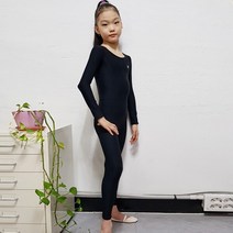한디자인 리듬체조 연습복 F/W데일리 스키니 올인원 9부바지 (블랙)