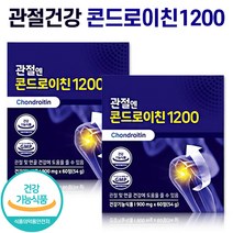 식약처 인증 관절엔 콘드로이친1200 관절 무릎 뼈 마디 기능 건강관리 보조제 콘도로이친 콘드레이친 1200 칼슘 분말 정제 영양제 콘드로친 티비 홈쇼핑 방송 추천 건강 식품, 2박스 (2개월분), 60정