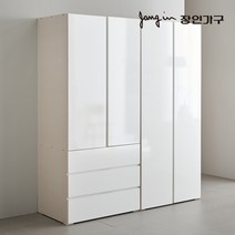 [1만원 즉시할인]장인가구 블랑쉬 1600 옷장 장롱 시스템옷장, 화이트