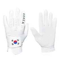 국가대표 태극기 타공 올양피 골프장갑 남성 여성 왼손, 단품