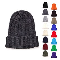 커먼하우스 무지 왕 골지 니트 비니 겨울 두꺼운 남녀공용