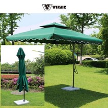 윈에어 폴딩 초대형 가든 사각 파라솔 정원파라솔 그늘막 /물통 받침대별도구매, 초대형 가든 사각 파라솔네이비