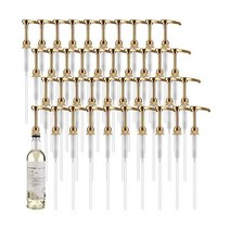 Dandat 40피스 커피 시럽 펌프 디스펜서 28/400 뚜껑 골드 시럽용 큰 병용 잼 시럽 로션