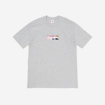 [정품] 슈프림 x 에밀리오 푸치 박스로고 티셔츠 헤더 그레이 더스티 핑크 - 21SS Supreme Emilio Pucci Box Logo T-Shirt Heather Grey