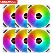 렌지후드필터 팬 주방팬 레인지통후드 주방후드고장 환풍기1-6pcs 120mm pc 팬, 6개 흰색, RGB, 하얀