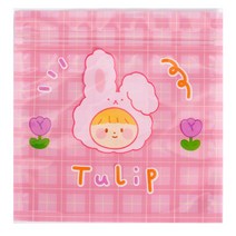 킹콩아울렛 10매입 다용도 캐릭터 비닐지퍼백 미니 포장 봉투 파우치 크리스마스선물, 10. 튤립소녀