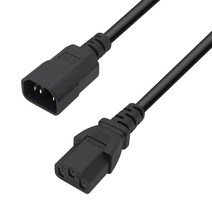 파워 IEC C14 C13 연장 코드 3m 5m UPS 케이블 320 전원 0.2m 5M PC 컴퓨터 모니터 DMX DJ 무대 조명, 0.5m, 01 Black