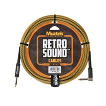 (케이블) Muztek RETRO SOUND Cable 3m Angle Tweed (RS-300L TW) /PLUG 1자 ㄱ자/ 레트로 사운드 악기케이블 잭선, 단품