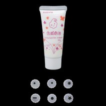 c-생크림데코클레이 50g(흰색)+투명 캡 6종