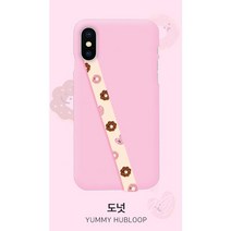 시안샵 9C9C 22가지 다양한 패턴 스트랩 그립톡 스마트톡 과일 공주 공룡 아이폰 갤럭시 노트, 1개, 도넛