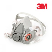 정품 3M 반면형 방독마스크 공사용마스크 가스방독면 안전마스크, 1개