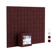uTVHome Store 소리가 안들리는 방음문 문소음방지 흡음재 차음시트 방음인테리어 흡음판 방음판, Brown-9-Grid, 6개