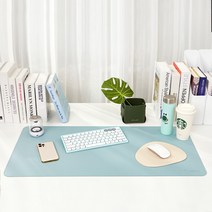 레더스 가죽 데스크매트 테이블매트, 스카이블루