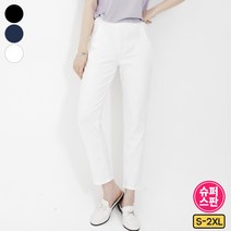 가비진 여성용 밴드 슬림 일자핏 팬츠