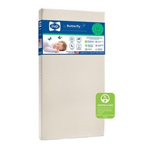 Sealy 버터플라이 코튼 컴포트 우월한 단단한 방수 아기 침대 및 유아 매트리스 - CERPUR-US 인증 폼 미국산 132.1 x 71.1cm(52 28인치)