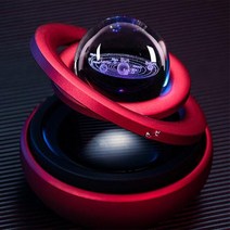 무중력가습기 물멍 불멍 무소음 빗소리 난방텐트 가습기솔라 카 센터 향수 장식 더블 링 서스펜션 갤럭시, 04 red