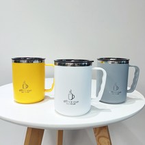 스텐리텀블러 3종색상 예쁜보틀 병 보온 보냉 뚜껑 스텐 사무실 커피 500ml, 엘로우