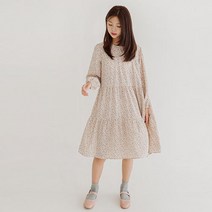 미니로이 파스텔 여아 주니어 초등학생 꽃무늬 플라워 원피스
