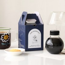 그때 더치커피 답례품 210ml 블랜드 + 수제쿠키 [케이스색상-네이비], 결혼답례