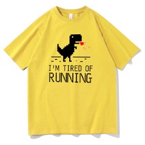 아두이노 Frontend 프로그래머 셔츠 Chrome Dino Geek 해커 코더 선물 웹 개발자 Tshirt Mens Cotton Tee I, 09 Yellow_05 XXL