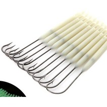 국산 특허출원 심해 갈치 인써트 멀티훅 카본바늘 10개입 9.5cm 초장축광 일체형 갈치바늘 신속간단 채비교환