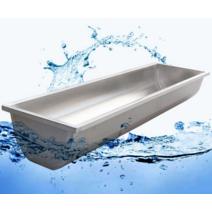 소 가축 여물통 목장 먹이통 송아지 염소 축사 사료통, 1미터 스테인리스 스틸 양 물통