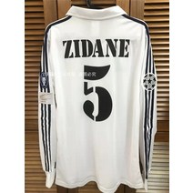 축구져지 축구 긴팔 운동복 유니폼 저지 세트 01-02 챔피언스리그 레알 마드리드 홈 라