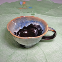 삼중 시유 호피 쌍화차잔 전통찻잔 250ml