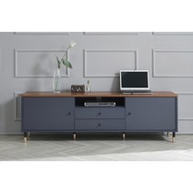 고급 LPM 우드가공 모던 TV거치대 거실장1800(3색) 클래식 티브다이 받침대, 3.네이비투톤