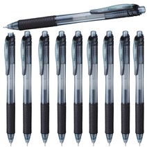 Pentel 에너겔 X 볼펜 10개 세트, BLN104-A 니들팁 0.4mm 블랙 10개 세트