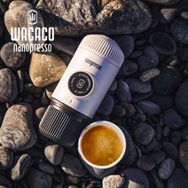 와카코 휴대용 캡슐 커피 머신 나노프레소 수동, 익스트림 블루(보호 케이스 포함)
