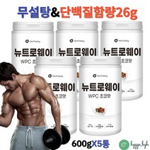 맛있는 프로틴 단백질 농축유청 BCAA 필수아미노산 보충제 류신 아르기닌 비타민 미네랄 스테비아 600g 5통 비타민B1 B2 B6 쉐이크 타먹는