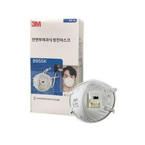 3M 8955K 10입 안면부여과식 방진마스크 1급 보호, 단품